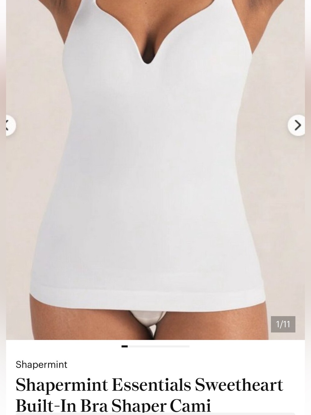 Shapermint Essentials Sweetheart Built-In Bra Shaper Cami